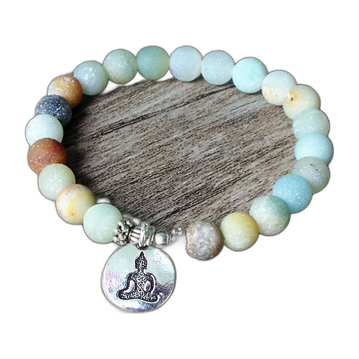 Bracelet mala en amazonite, médaille au choix — photo 3 sur 4