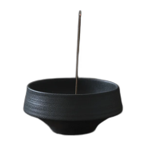 Brûle-encens en céramique, coupe zen 13 cm — vue 2