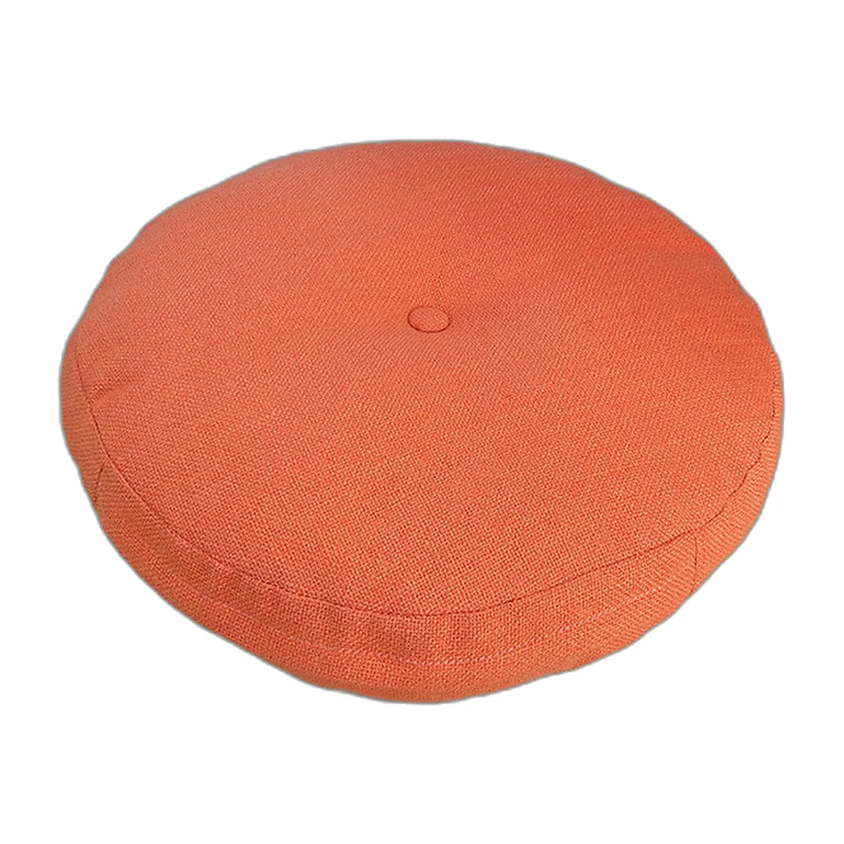 Coussin de sol rond orange doux, bouton central