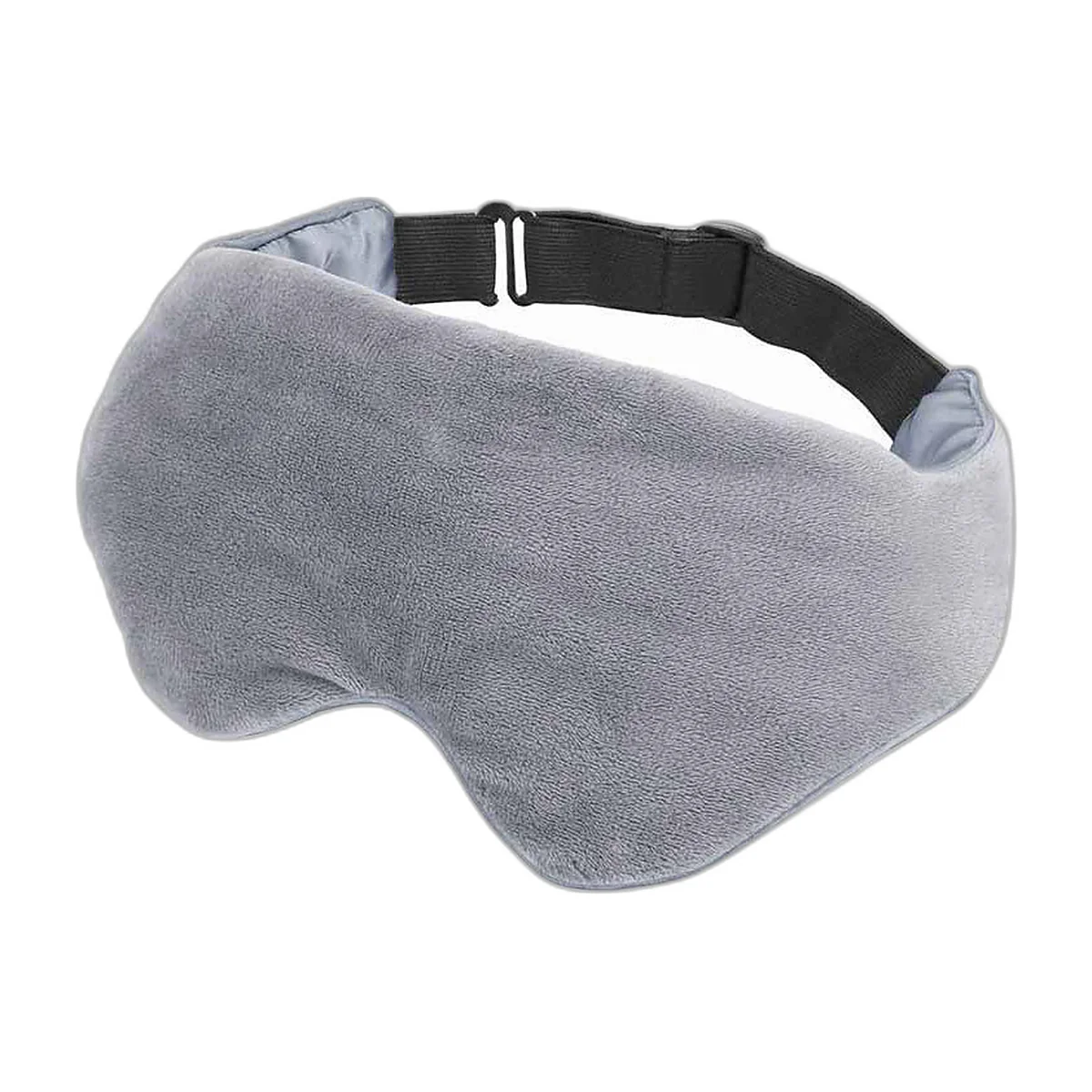 Masque pour les yeux lesté en coton gris avec bande élastique réglable