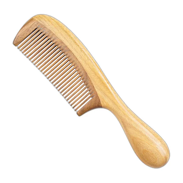 Peigne en bois « santal vert », dents fines — vue 2