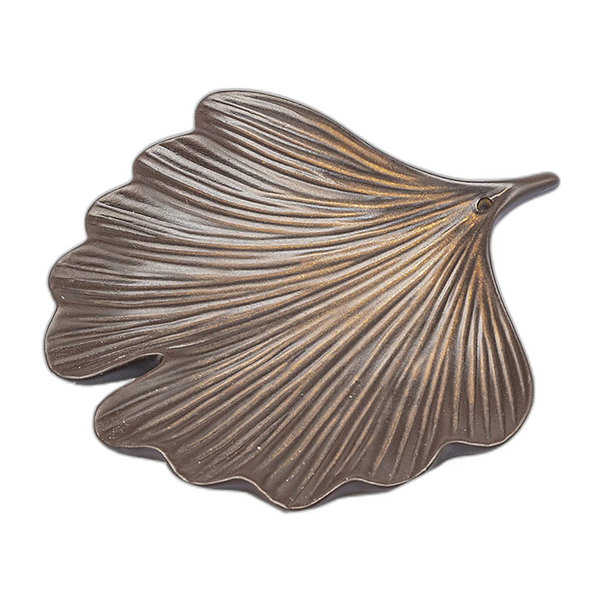 Porte-encens feuille de ginkgo en céramique, 11,5 cm — photo 4 sur 6