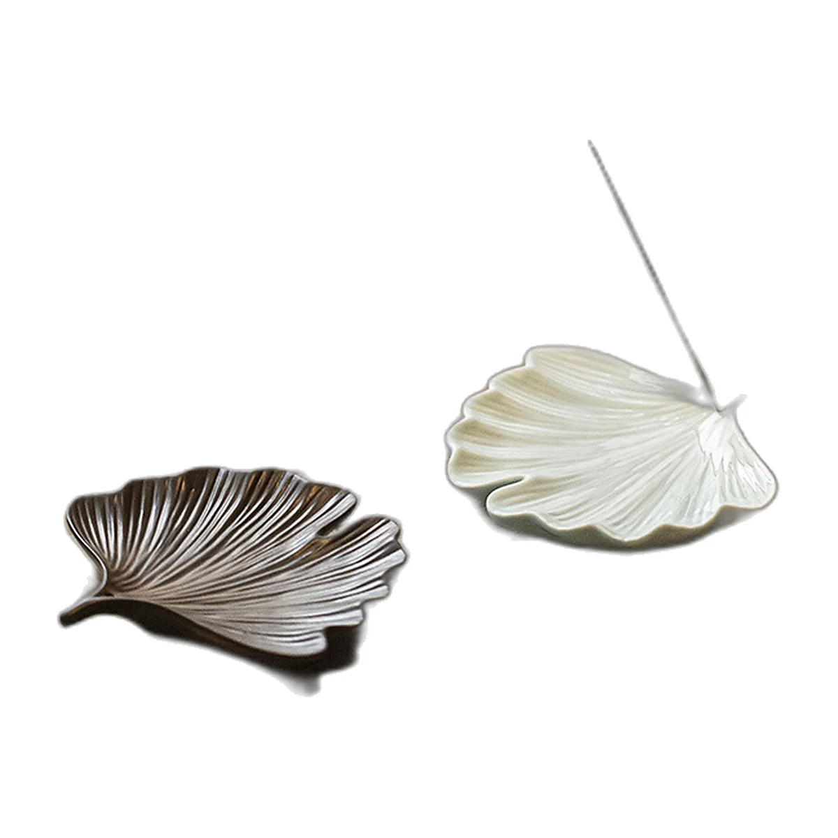 Porte-encens feuille de ginkgo en céramique, 11,5 cm — photo 6 sur 6