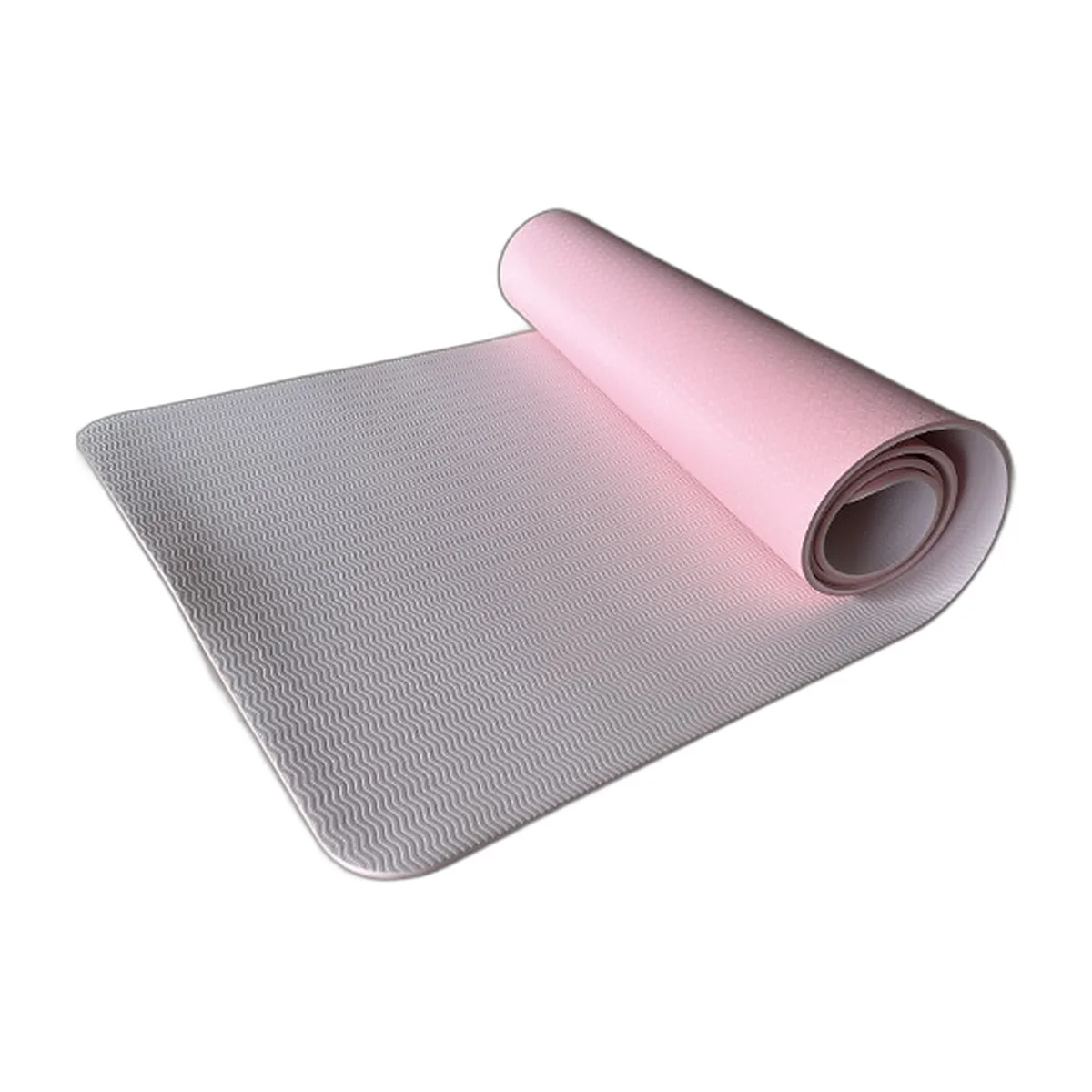 Tapis de yoga TPE bicolore 6 mm, 183 × 61 cm — photo 4 sur 5